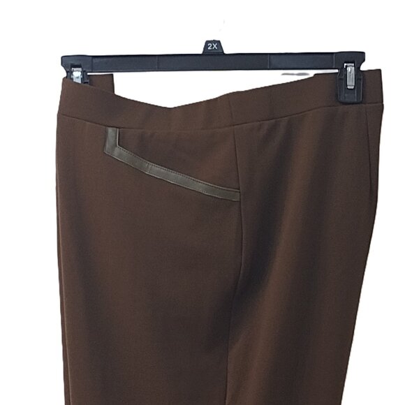 Christian Siriano: Pull-on Wide Leg Pants, Size 2X, Olive Green - Picture 4 of 8